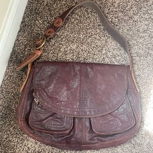 Lucky brand brown leather handbag